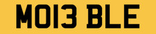 Mobile Private number plate mobile home motorhome camper van car reg MO13 BLE