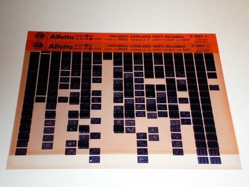 Microfiche spare parts catalog - microfiche,