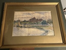vintage watercolor painting of
