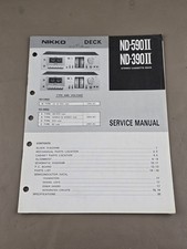 Nikko Cassette Deck ND-590||/ND-390|| Service Manual D-2691