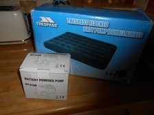 Double Air Bed and battery operated air pump camping  home etc