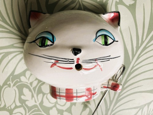 Super kitsch 1930s ceramic cat - super,