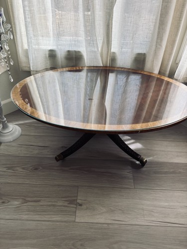 Kindel oval wood coffee table - wood,