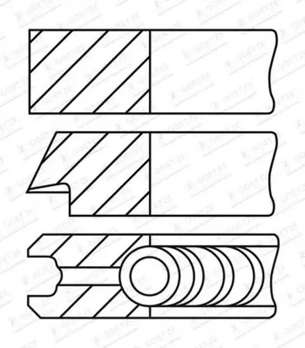 Piston ring set - , 08-452707-00