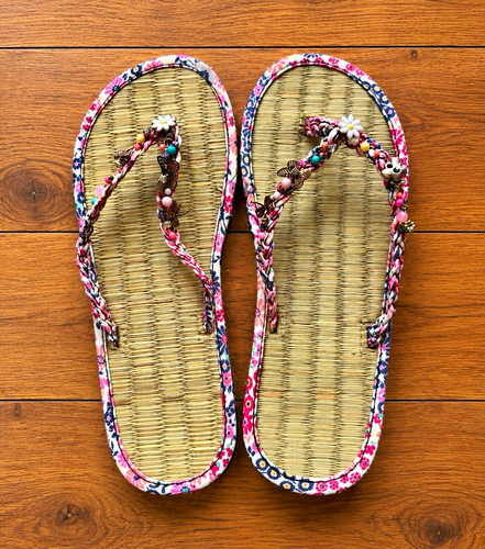 Women floral beaded thong - beaded,