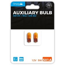 2 x 501 Amber WY5W 501A 12v 5w