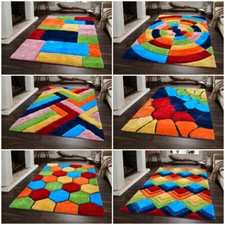 3D Shaggy Rugs For Living Room