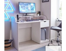 White Oak Gaming Office Desk Table New But Has A Little Damage