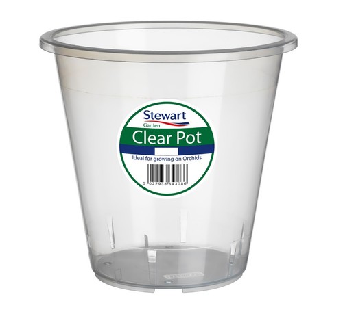 Clear orchid pot stewart - orchid,
