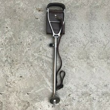 HIGH QUALITY BROWN LEATHER SHOOTING STICK RACING FOLDING SEAT SHOWS CHAIR STOOL