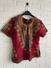 Women’s Dashiki Top Burgundy