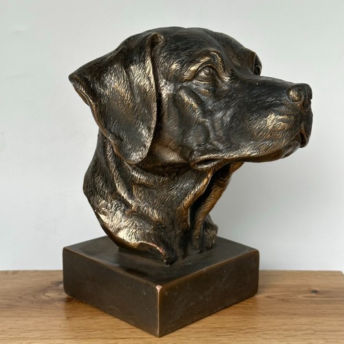 Labrador dog head sculpture - dog,