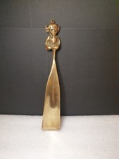 Vintage Brass Shoe Horn Imp / Piski / Pixie / Devil / Demon Creature Shoehorn