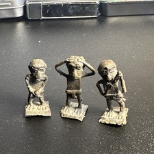 Antique West African Ashanti Akan Bronze Gold Weight x3 d30