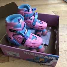 SFR HURRICANE ADJUSTABLE ROLLERSKATES PINK- KIDS SIZE UK 12-2 EU 30.5-34