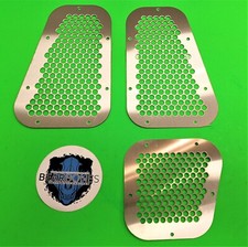 Brushed S/Steel Wing Top Air Vent Set Grille  Defender 90 110  130  BA3900-BB
