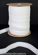 Rufflette 25mm  1 inch White Curtain Heading Header Tape 10 Metres