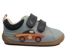 Clarks Roamer Retro Toddler | Pale Blue Leather | Childrens Pre Walker Shoes