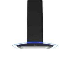 Viceroy 60cm black Curved Glass cooker hood WRCG60RFBK extractor vent  covers on