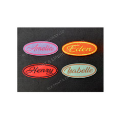 Personalised Oval Embroidered