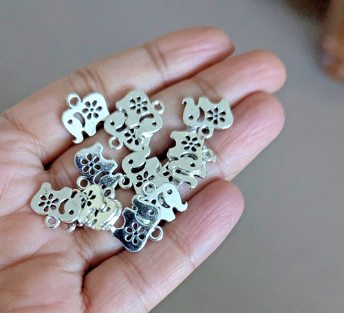 Elephant flower charm - 10×elephant,