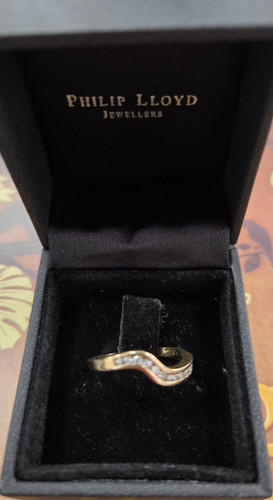 9ct gold diamond - diamond, ring