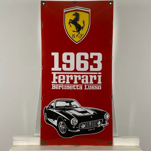 Ferrari enamel sign - enamel,