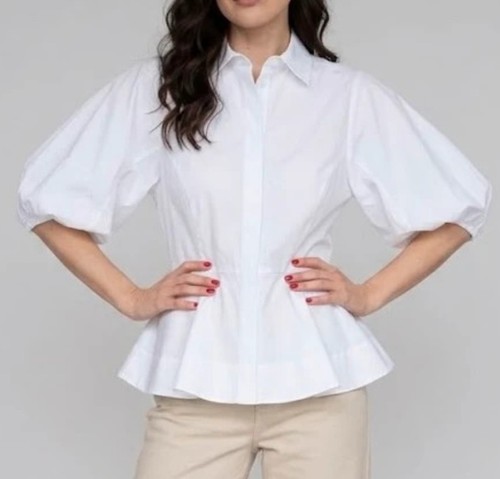 Zara white collar - , peplum
