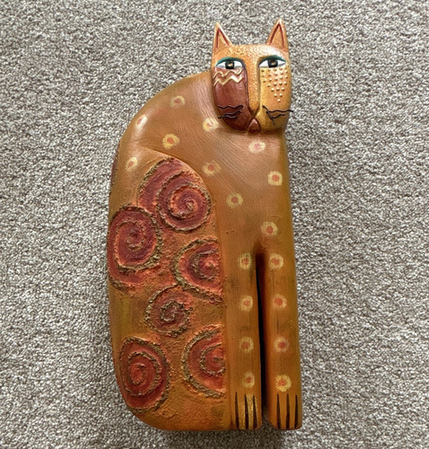 Laurel burch wooden cat - burch,