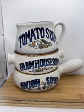 Vintage Rare Set Of 3 Soup