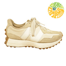 Women's New Balance 327 Trainers UK 4 EU 37 Oatmeal White Lace Up Casual VGC F7