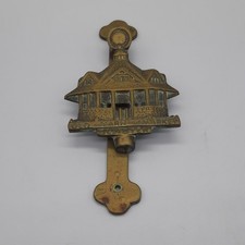 Vintage Brass Old Yarn Market Dunster Door Knocker (H15)