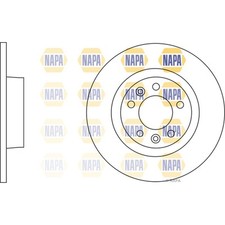 2x Brake Discs Solid For Peugeot Expert Tepee 2.0 16V NAPA Rear 424922 424923
