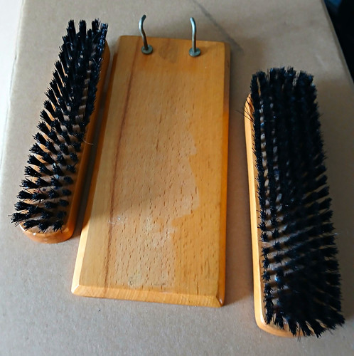 Vintage wooden brush set - vintage,