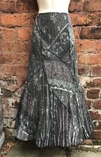 Per Una Grey Mix Crinkle Skirt Size 18 Waist 38”Length 35” New 