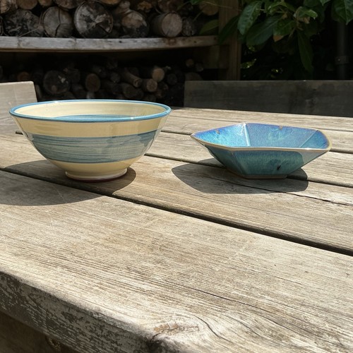 Vintage blue glazed studio - blue,