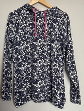 Women's JOULES Floral Hoodie Navy Ditsy Size 14
