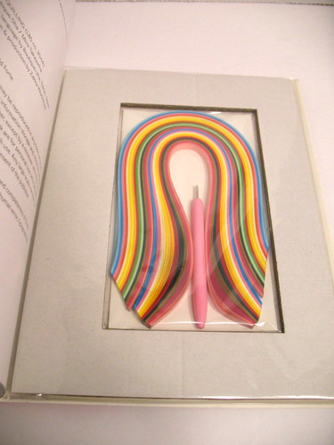 Paper quilling strips and - and, pen
