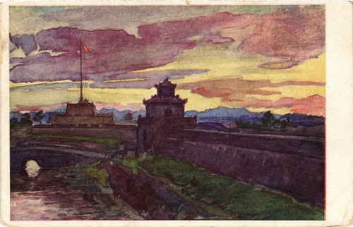 Old postcard hué - ak,