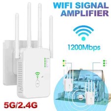 1200Mbps WiFi Signal Extender Range Repeater Booster Internet Amplifier UK Plug