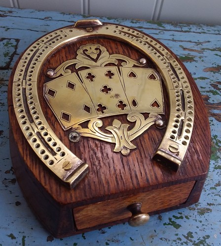 Antique horseshoe cribbage - cribbage, peg
