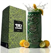 Ceramic Green Tiki Mug 300ml