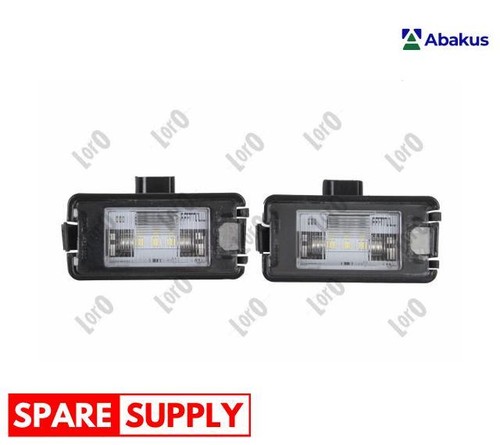 Licence plate light for seat - plate,