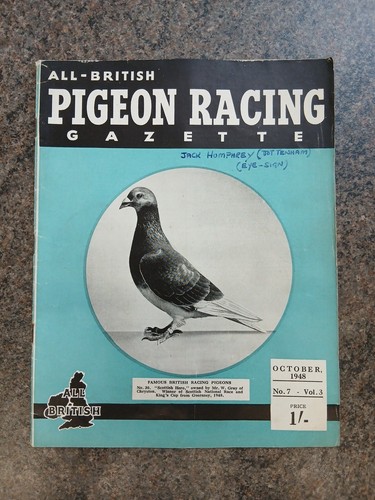 1948 all british pigeon - all, racing
