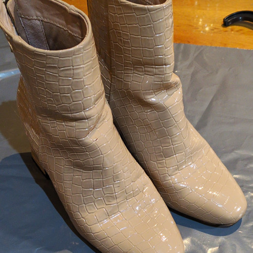Topshop beige croc ankle - croc,