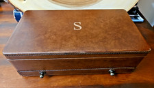 Brown Faux Leather Valet