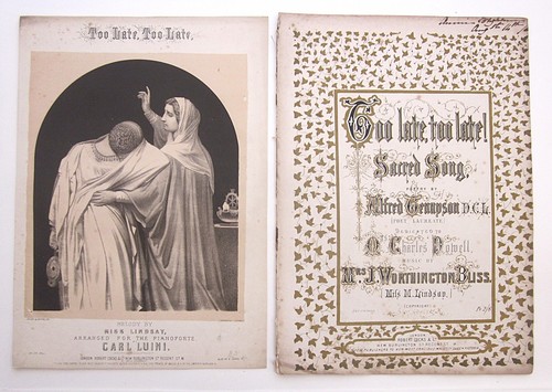 Too late tennyson poem - too,