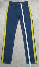 ASOS Side Print Striped Mens Jeans Size W30 L31 Regular Fit