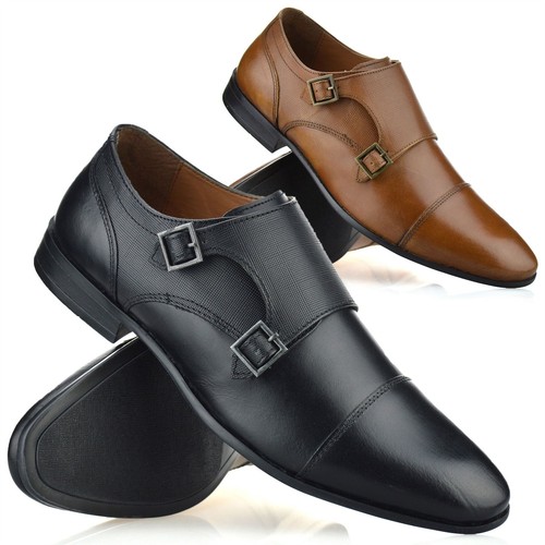 Mens leather smart casual - mens, monk
