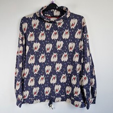 White Stuff cotton bird blouse top size UK 18